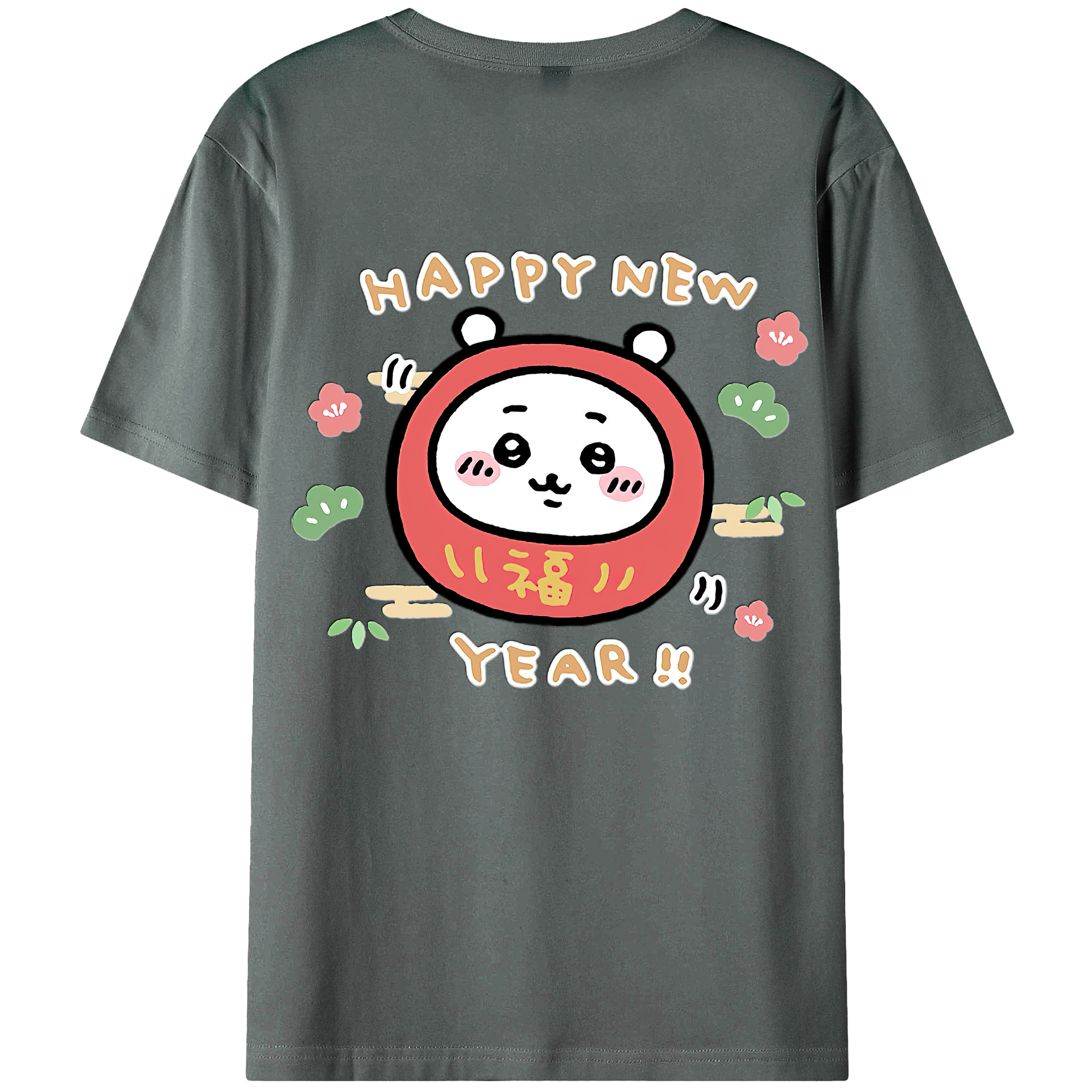 （画像用） ちいかわ ちいかわ Chii-kawa chiikawa 綿100％ メンズ半袖Tシャツ（バックプリント） 通気性